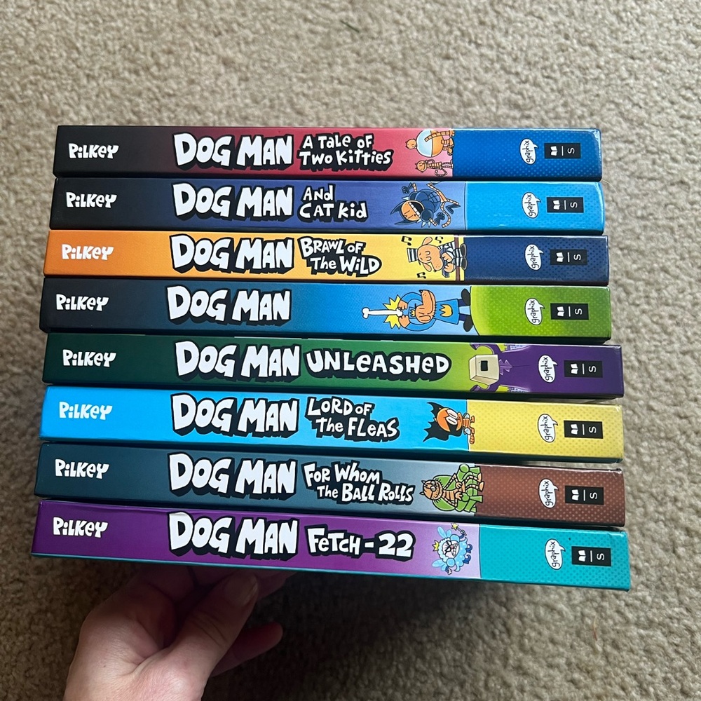 Dog Man Book Series by Dav Pilkey. 8 books total